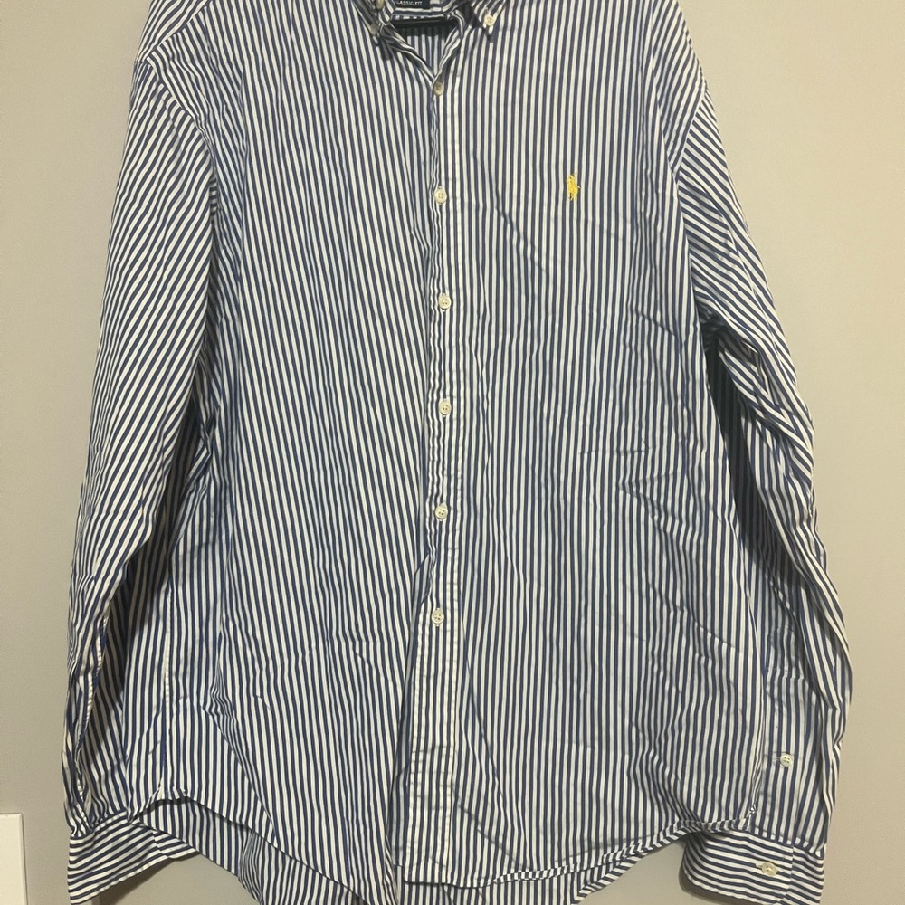 Blue‎ Striped Men's Shirt
